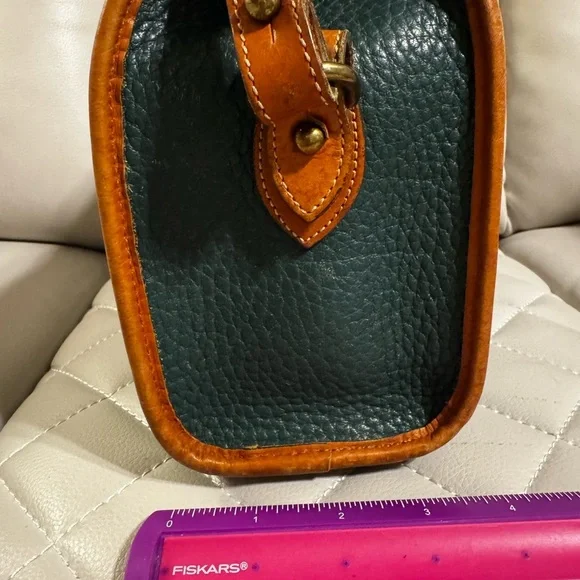 Green and Brown All Weather Leather Dooney & Bourke Crossbody Bag - Picture 3 of 9